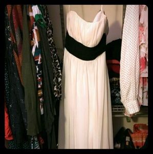 Black and white formal gown
